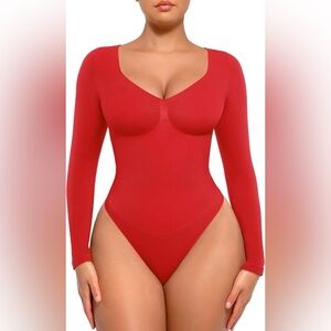 FeelinGirl Women's Long Sleeve Shapewear Bodysuit for Tummy Control Seamless